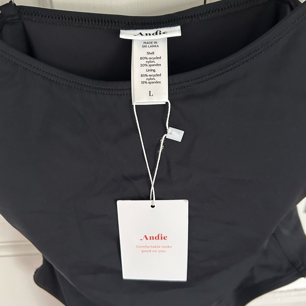 Andie Cheeky Amalfi Classic Black One-Piece Swimsuit Large - Picture 4 of 5